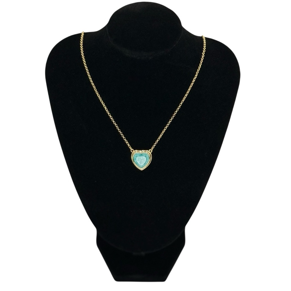 Bomb Party OG Necklace "To Tremble In Happiness" LB Blue Topaz Ice Crystal Gold‎